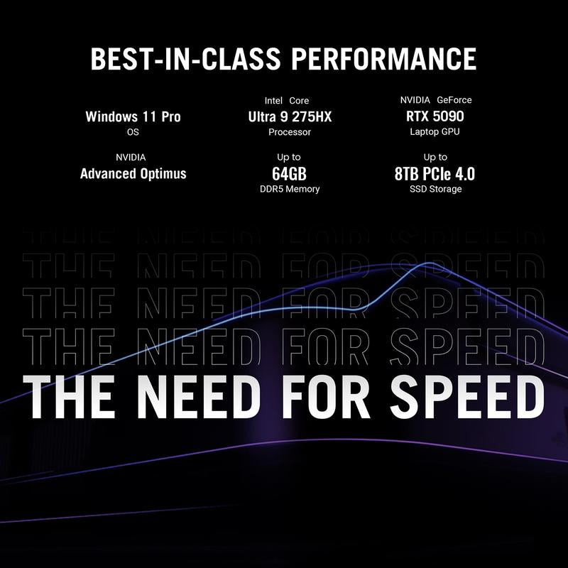 ASUS ROG Strix SCAR 16 Gaming Laptop, 16" WQXGA 2560*1600 240Hz, Intel Core Ultra 9 275HX, NVIDIA Geforce RTX 5090, DDR5 RAM, SSD, Wi-Fi 7, Black